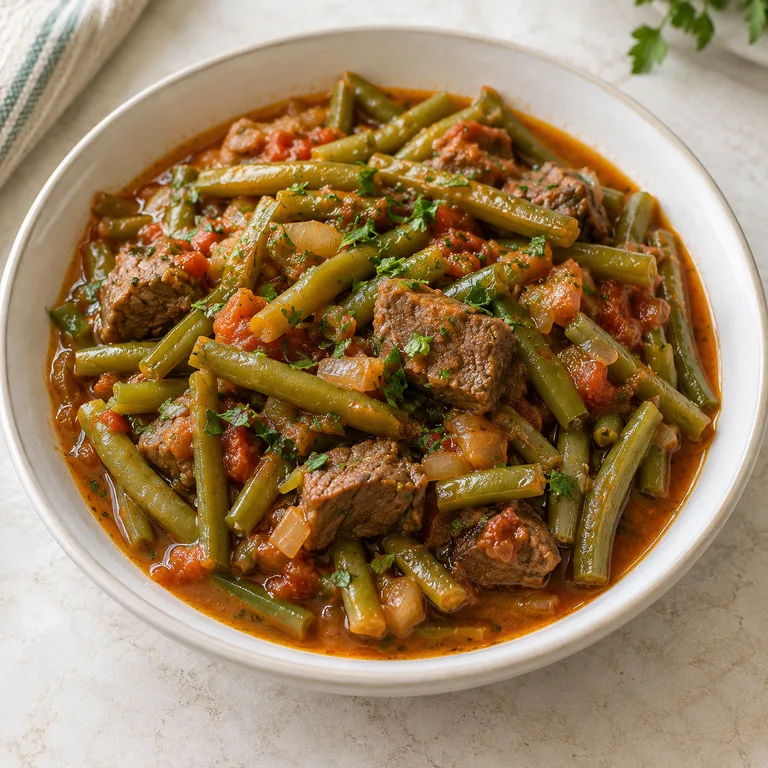 Green beans with meat