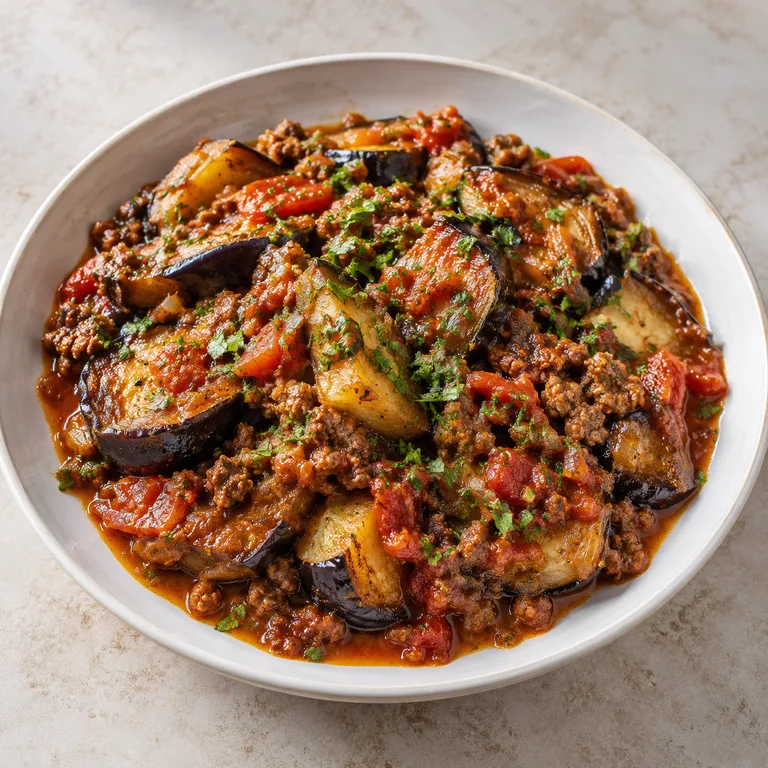 Eggplant and meat moussaka