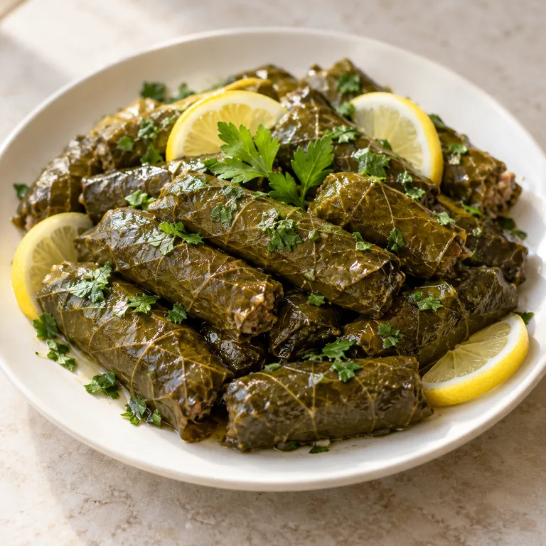 Grape leaves with meat and rice