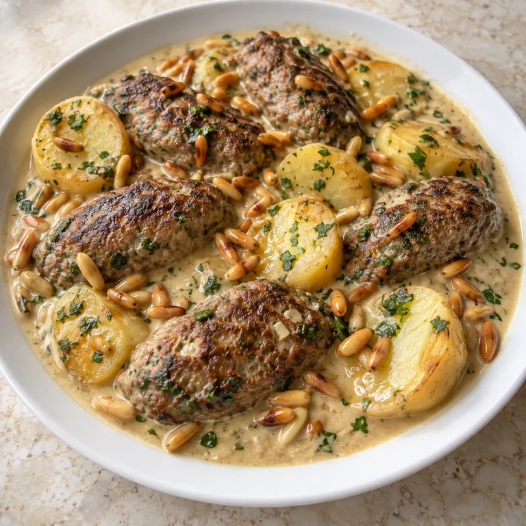 Kafta in tahini sauce