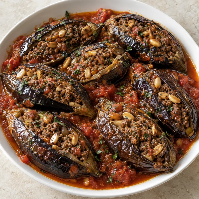 Eggplant stuffed with meat