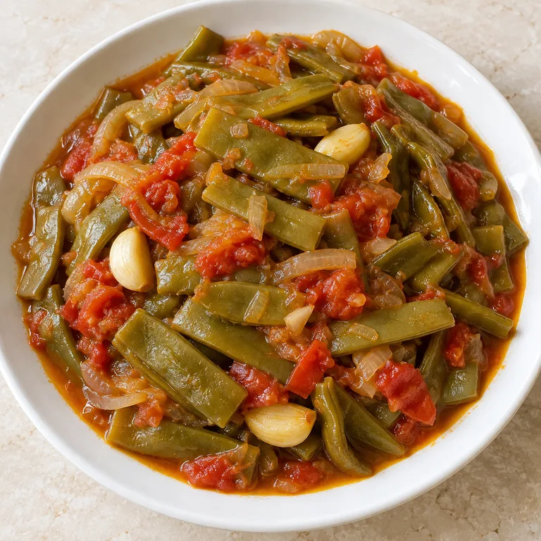Green beans in olive oil