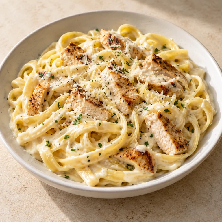 Chicken Alfredo pasta