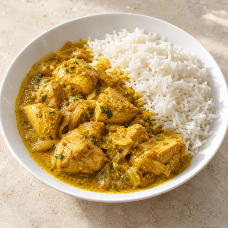 Chicken curry with rice