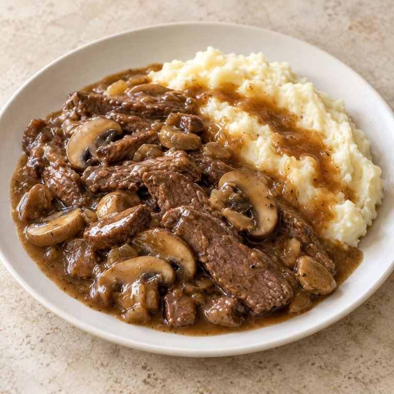Beef with mushrooms